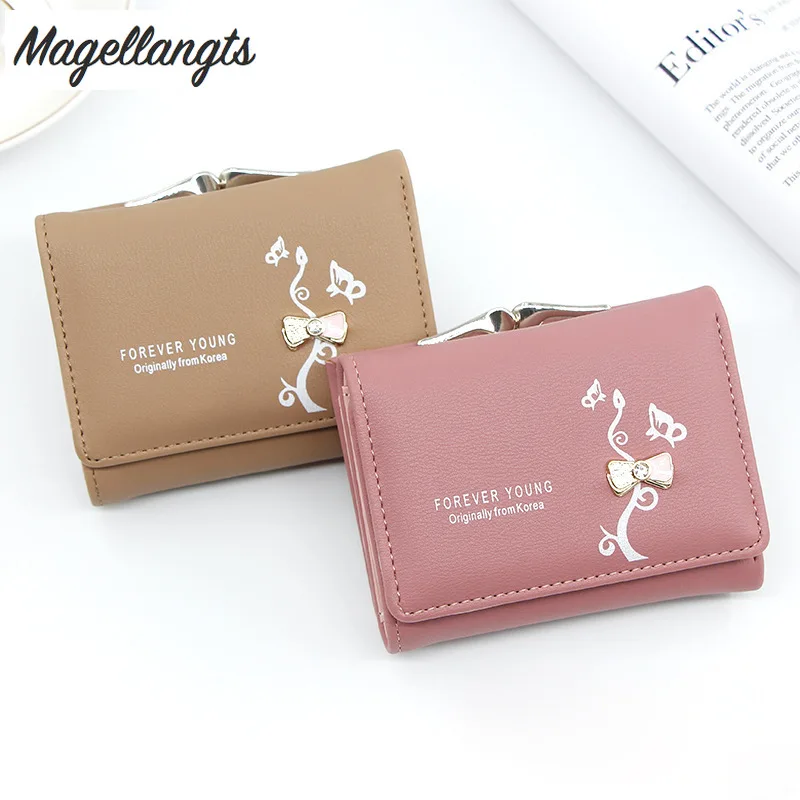 Новинка 2019 корейский женский кошелек короткий мультяшный милый для монет модный