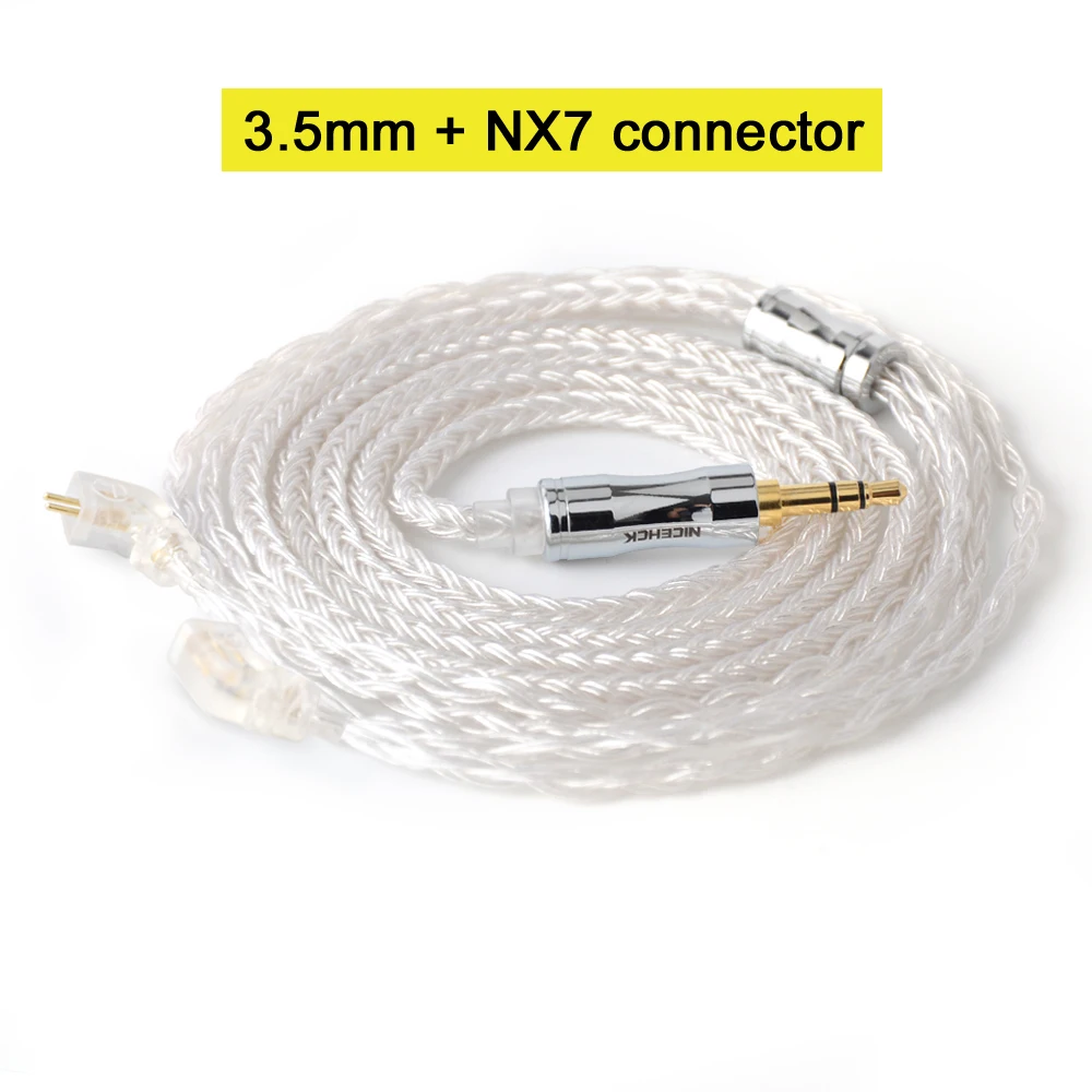 NICEHCK C16-1 16 Core посеребренный кабель 3,5/2,5/4,4 мм разъем MMCX/2Pin/QDC/NX7 для CCAKZ ZSX C12 TRNV90 TFZ QDC DB3 NX7 PRO BL03
