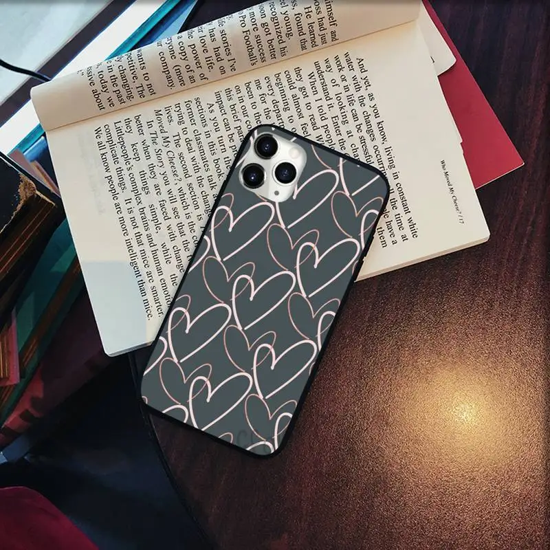 

heart fashion pink love color Phone Case for iPhone 11 12 pro XS MAX 8 7 6 6S Plus X 5S SE 2020 XR Soft silicone