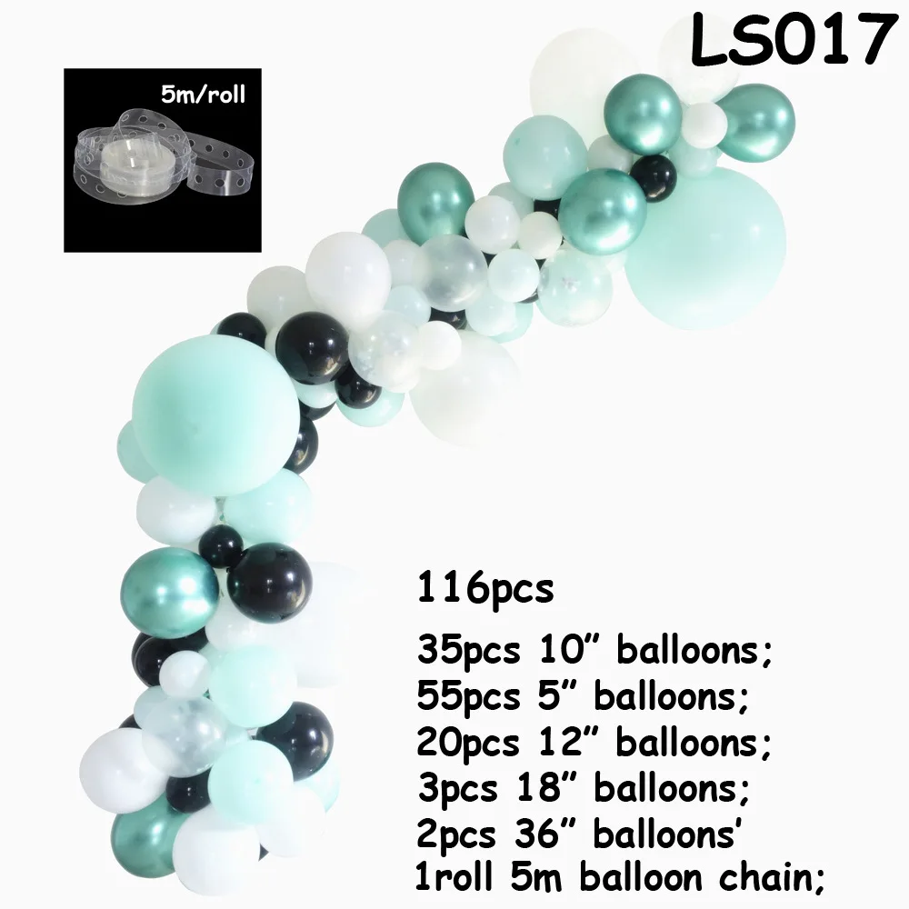 Мятно зеленого цвета металлические шары арочный Комплект Детская игрушка в