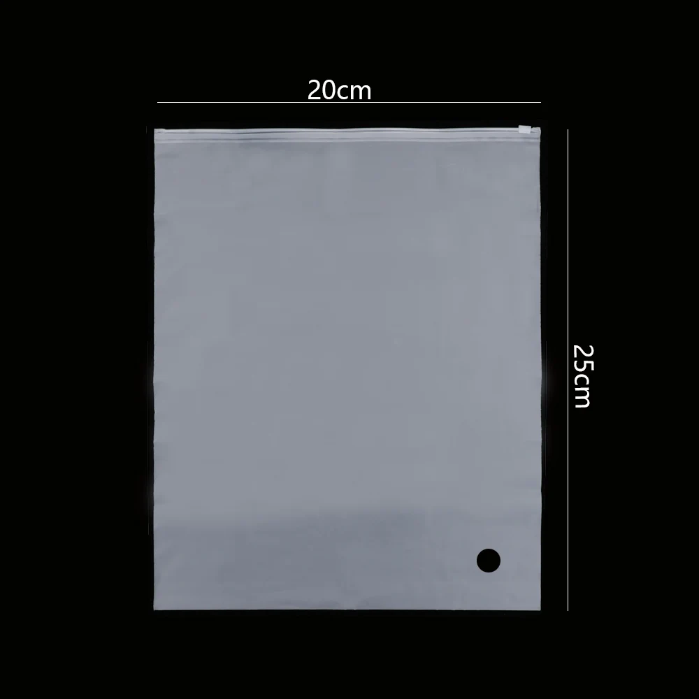 20x25cm 1pc Plastic Sealed Waterproof Matte Frosted Package Transparent Zip lock Bag Clothing Travel Pouch Swimming Storage Bags - Цвет: 20x25cm