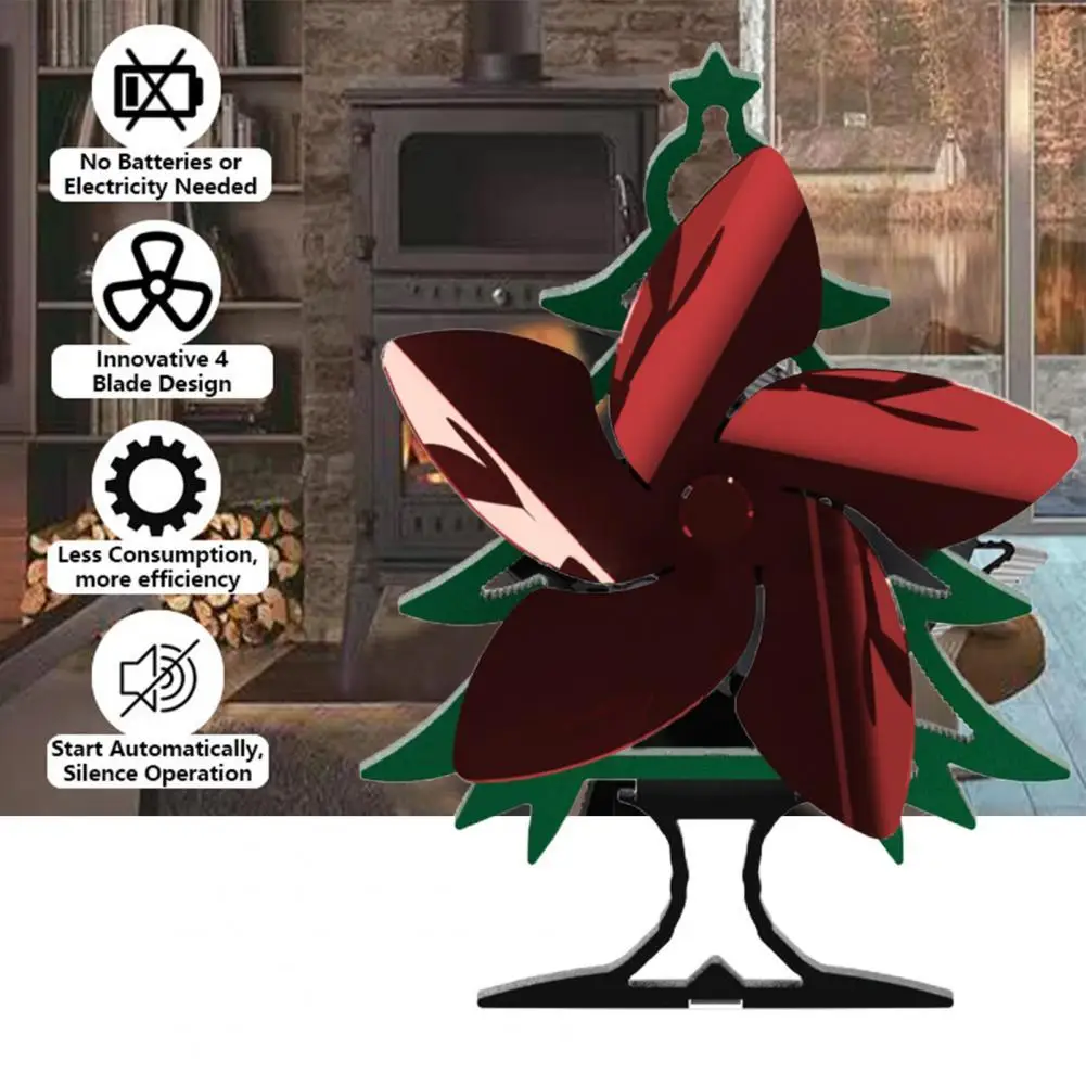 

Mix Color Good Wood Burning Stove Blower Fan Accessories Metal Wood Burner Fan Eye-catching for Household