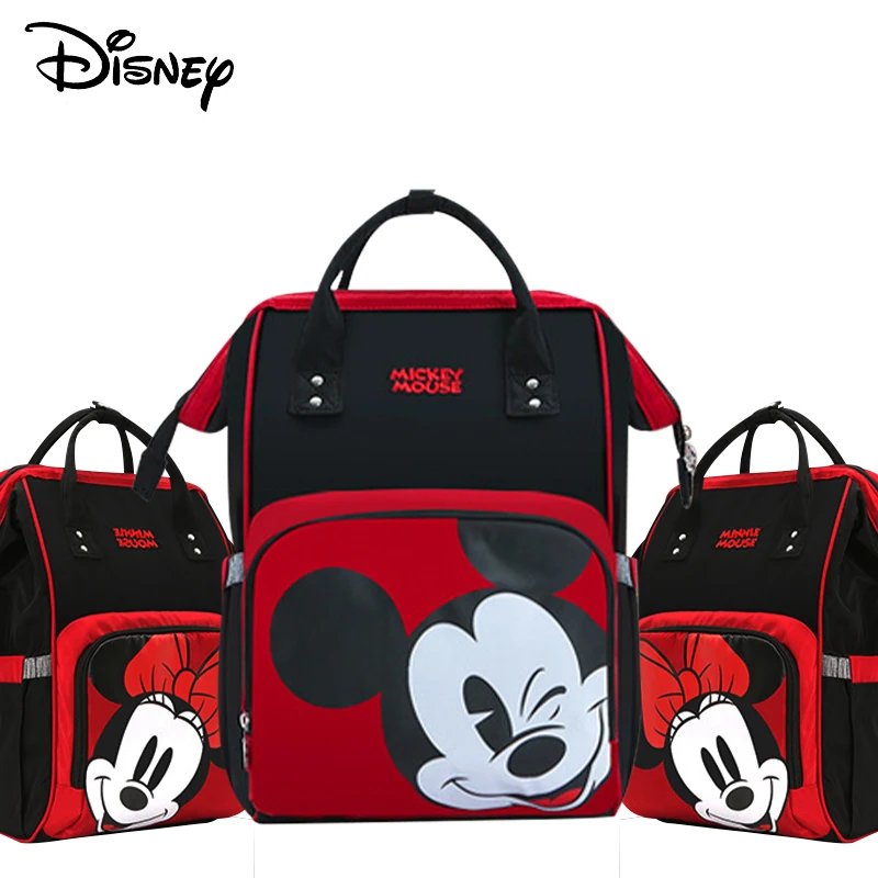 Disney Diaper Bags Usb Waterproof Zipper Backpack Fashion Mummy Maternity Nappy Bag Large Baby Bags for Mom Multifunctional Bag