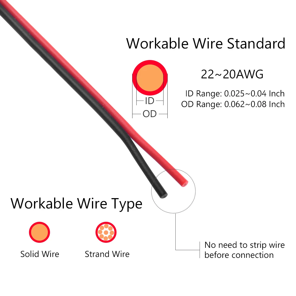 

10PCS H/T type 1pin/2pin Scotch Lock Quick Splice 22-18AWG Electrical Wire Connector Cable Terminals led Wire Set Tools