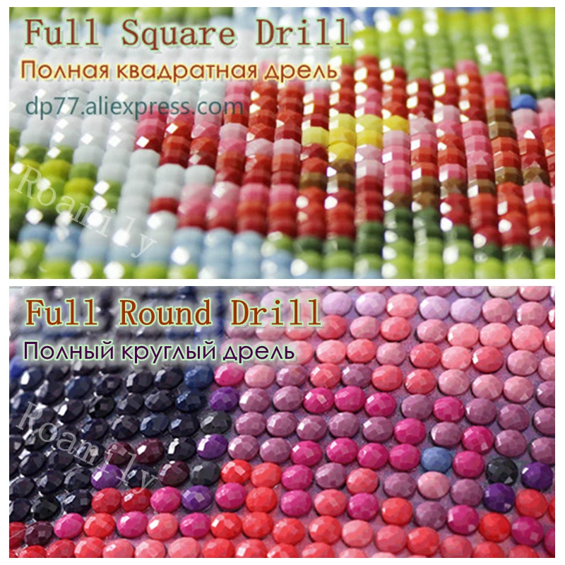 Алмазная картина сделай сам полноразмерная круглая/квадратная для полных дам