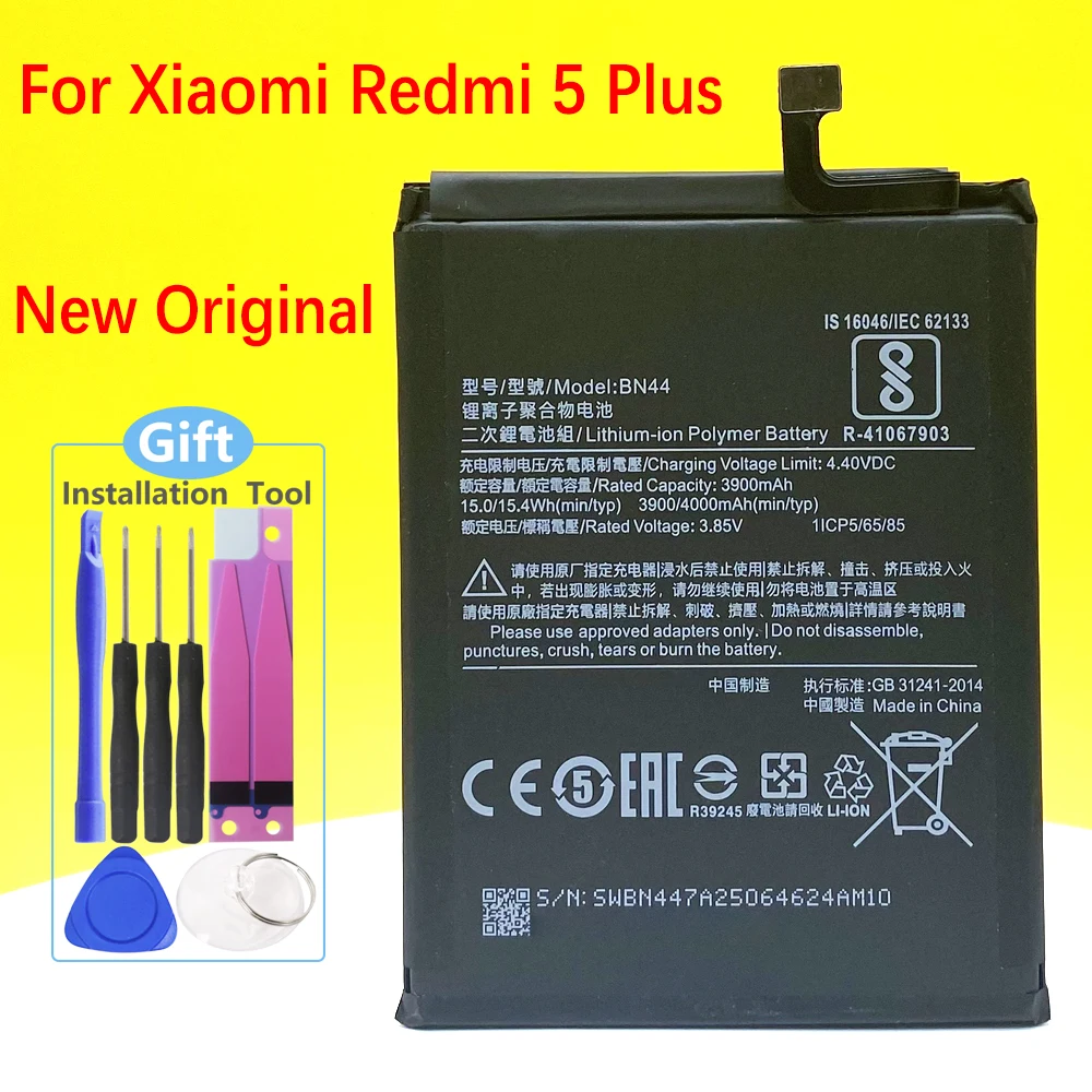 

NEW Original BN44 Battery For Xiaomi Redmi 5 Plus Smartphone/Smart Mobile phone