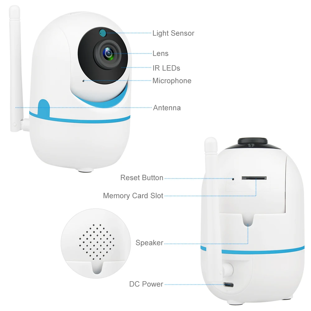 Камера видеонаблюдения Defeway 1080P беспроводная домашняя камера Wi-Fi ночное видение