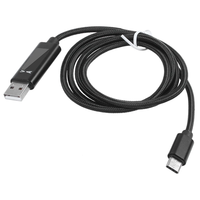 Кабель USB Type C QC 3 0 быстрая зарядка напряжение и Текущий Дисплей Плетеный кабель