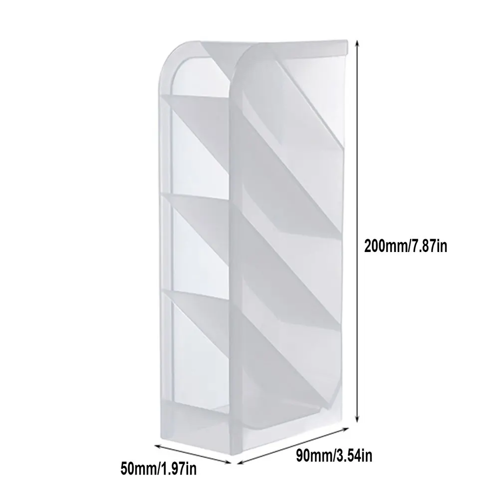 

Multi-function 4-Grid Desktop Pen Holder Office School Storage Case Plastic Pen Box Desk Pencil Organizer Clear White Black