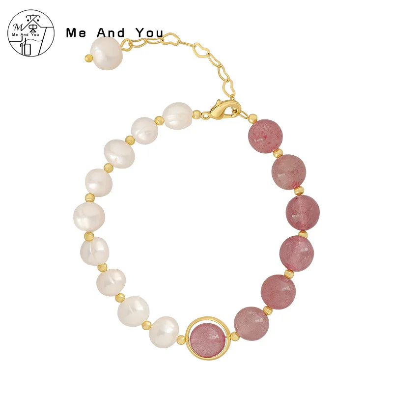 

Natural Pearl Bracelet Women's Net Red Student Honey Korean Version of The Minimalist Niche Design Personality Hand