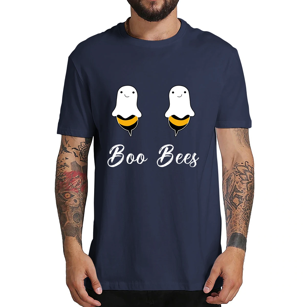 Boo Bees/костюм на Хеллоуин для пар забавные вечерние мужские футболки в винтажном стиле футболка из хлопка для родителей и детей высокого качества