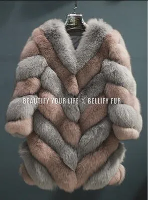 Подгонянные Лоскутные цвета-итальянские бренды Milan Runway натуральный Лисий мех пальто Новая коллекция витой стиль натуральный мех куртки