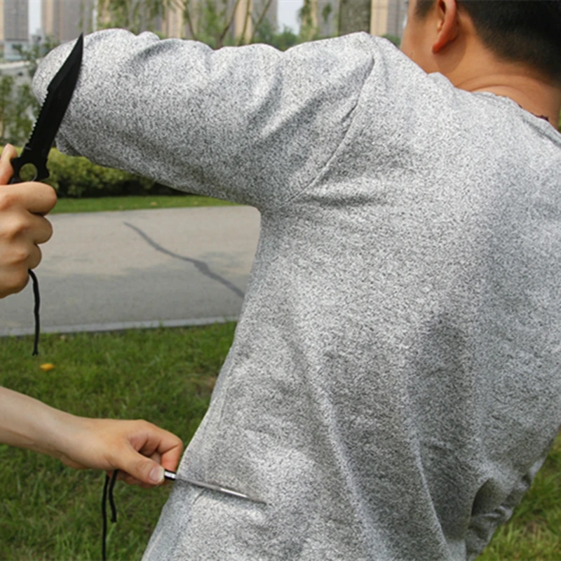 Anti-cut Cut Resistant Self-defense light Schutzweste Tatico Anti Covert Stab long sleeve protective t-shirt work clothing