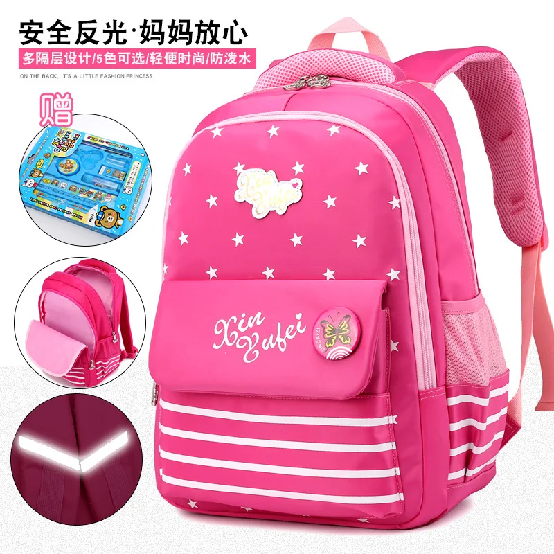 Orthopedics School Bags Girls Princess Primary Backpacks Children SchoolBags Kids Waterproof Kids Backpac KMochila Infantil Zip