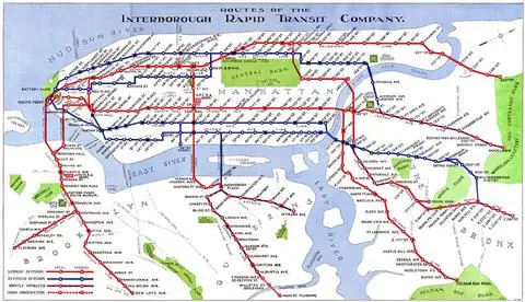 Город Нью-Йорк Метро: 1925 постер для путешествий с пейзажем винтажные