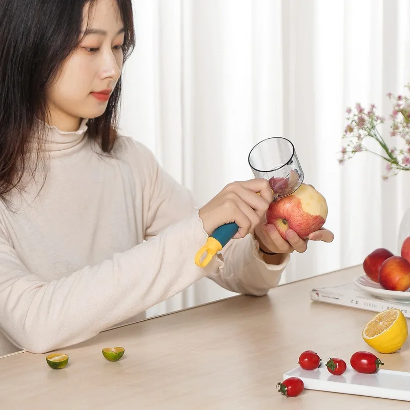 

Multi-Functional Peeler With Handle Roll Skin Tube Fruit Stainless Steel Multi-Function Storage Type Peeling Knife