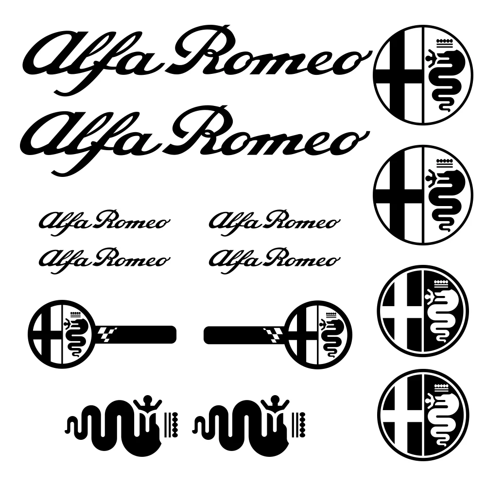 Стильная Автомобильная наклейка для Alfa Romeo Giulietta 159 156 MITO Stelvio 147 GT виниловая пленка