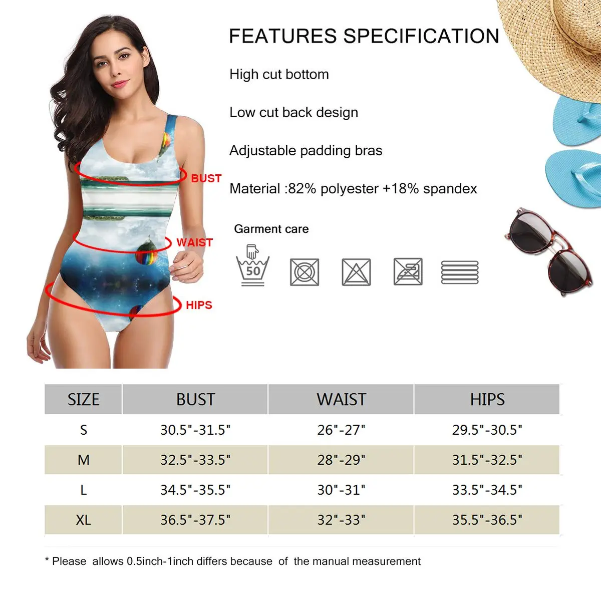 

Hot Air Balloon Women's Sexy One Piece Swimsuit Bikini Swimwear Bathing Suit Monokini Bikinis Women Beachsuit Beachwear