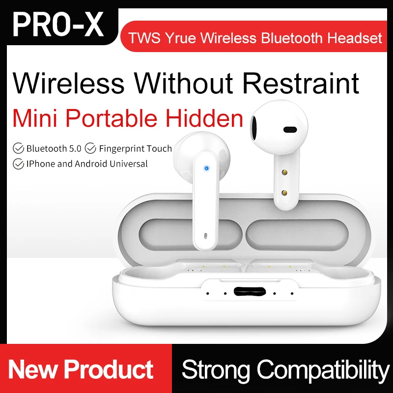Купи Bluetooth 5.0 True Wireless Earbuds with Charging Box Waterproof Earphone Volume Control Mini TWS Headphone Handsfree for Sports за 923 рублей в магазине AliExpress