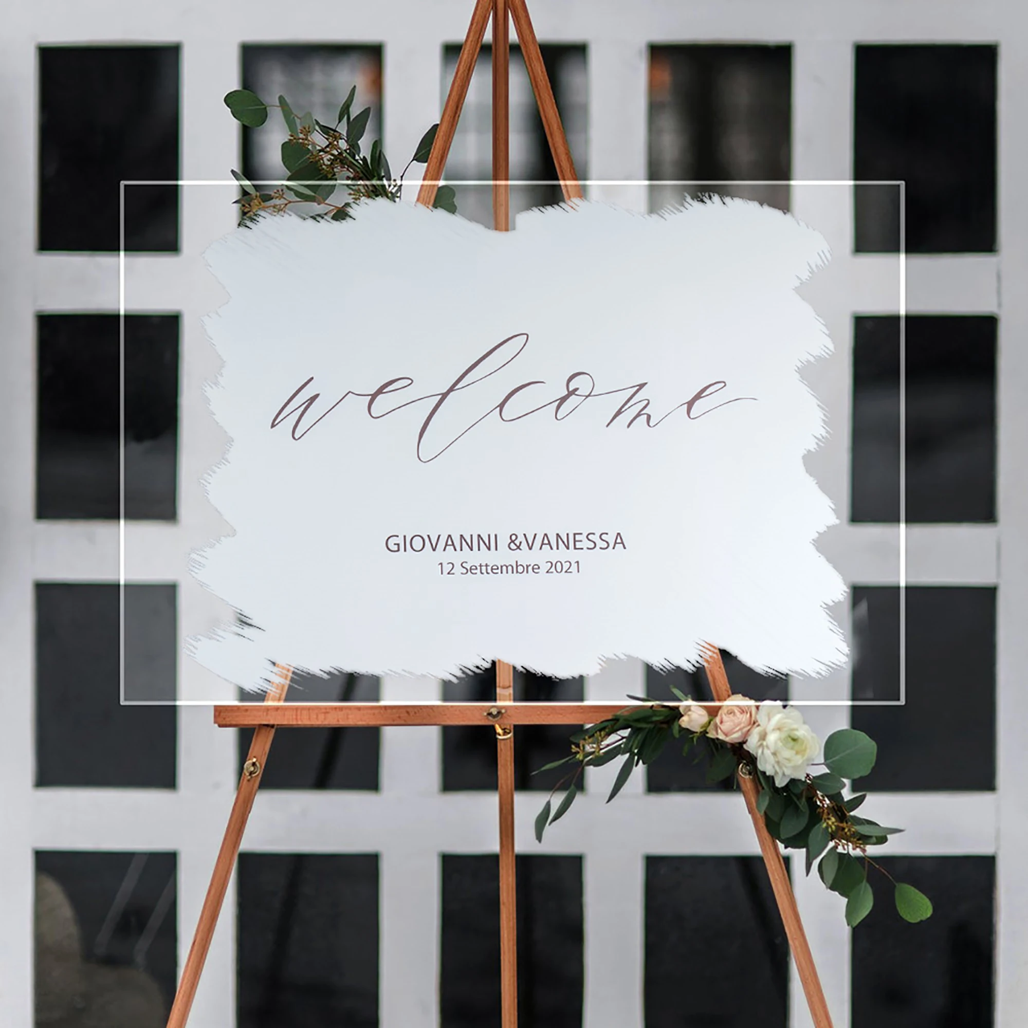 Оргстекл Свадебный знак приветствия на заказ акриловый вход альбом для