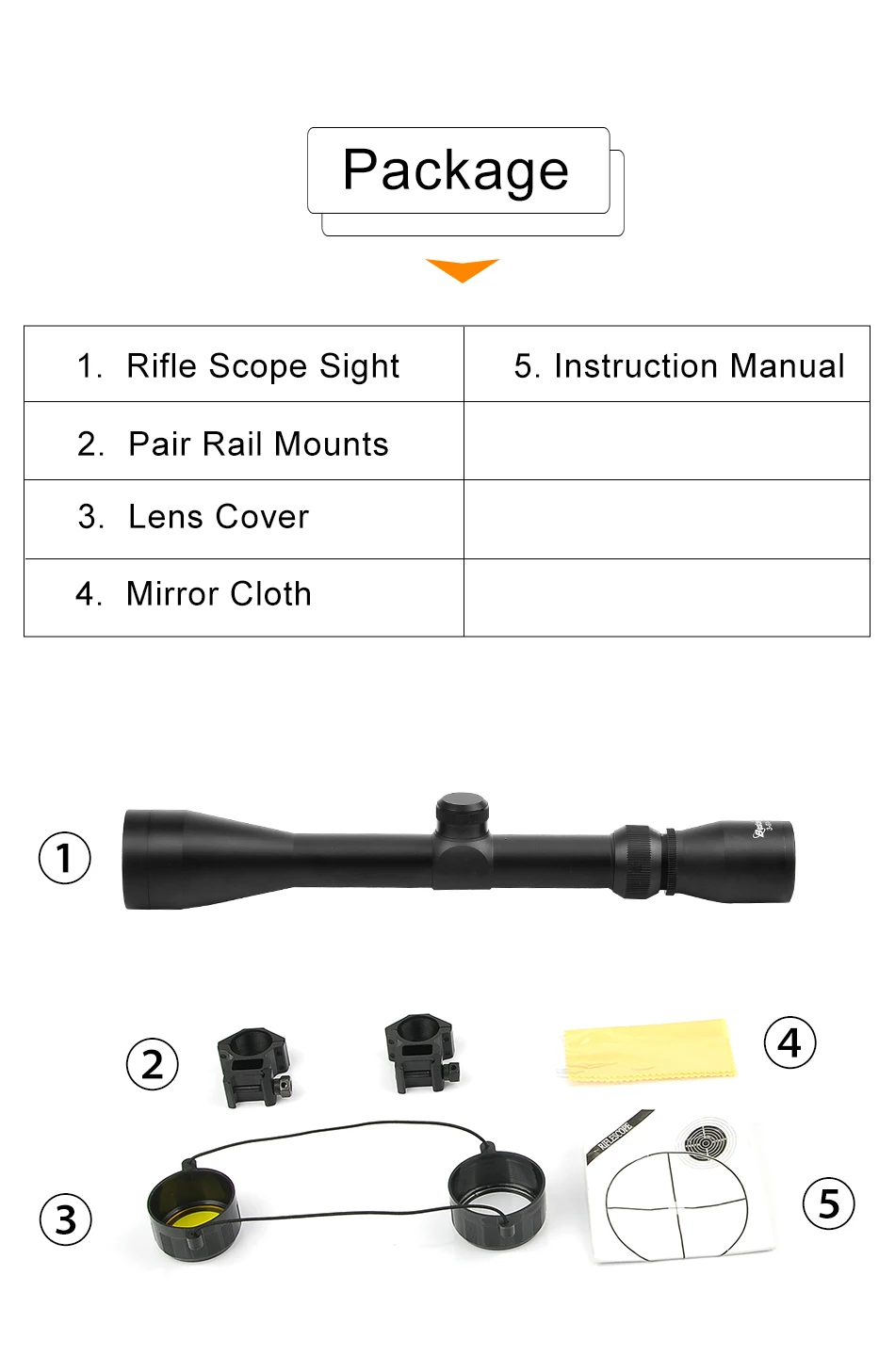 3-9x40 охотничий прицел Riflescope Mil Dot Air Riflescope пистолет Riflescope/воздушная оптика снайперский охотничий прицел с 20 мм рейкой