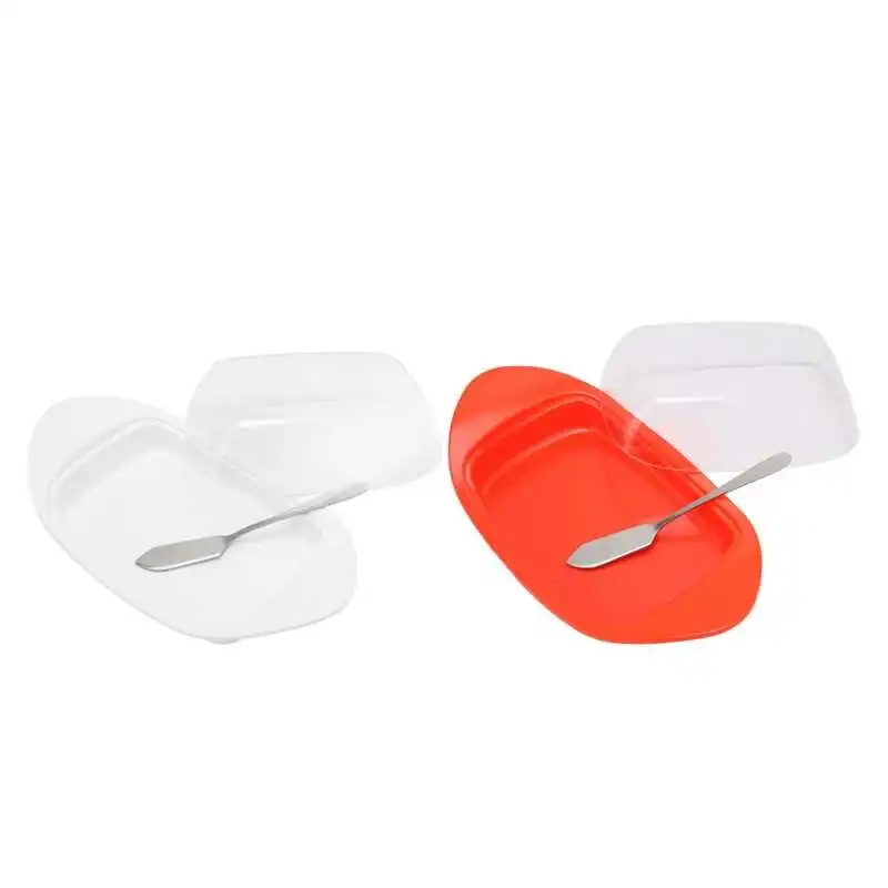 

Decoration Boat-Shaped Butter Dish with Lid Food Grade PP Butter Cutting Box for Chess Home Kitchen Mini Bottle