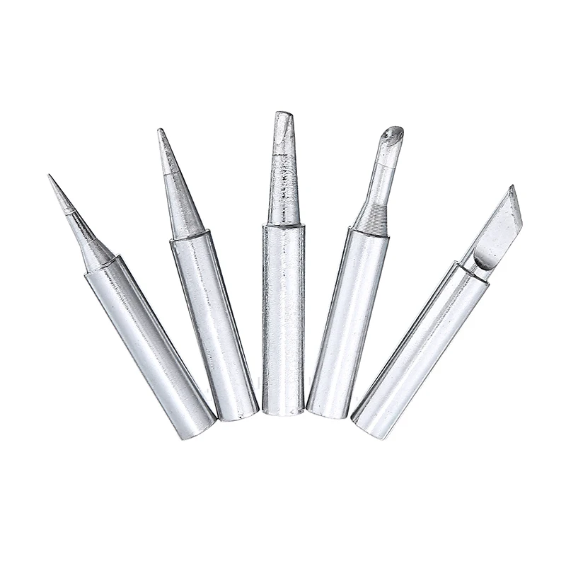 Набор металлических наконечников для паяльника 900M T 42 мм 5 шт.|soldering iron tips set|soldering
