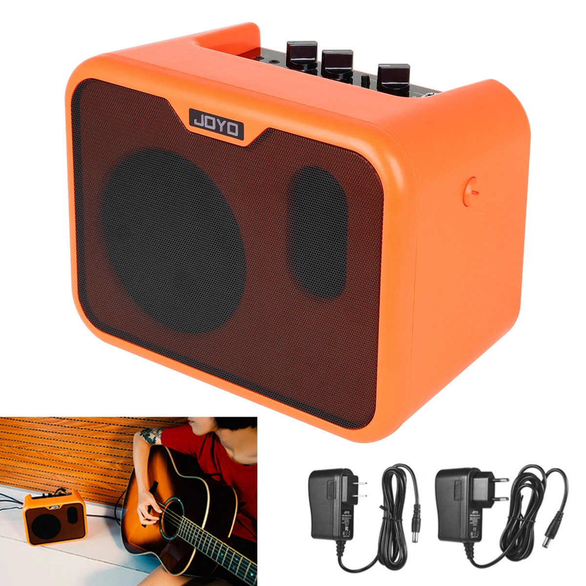 Enlarge Mini Portable Acoustic Guitar Amplifier Guitar Ukulele Outdoor Singing Playing Speaker