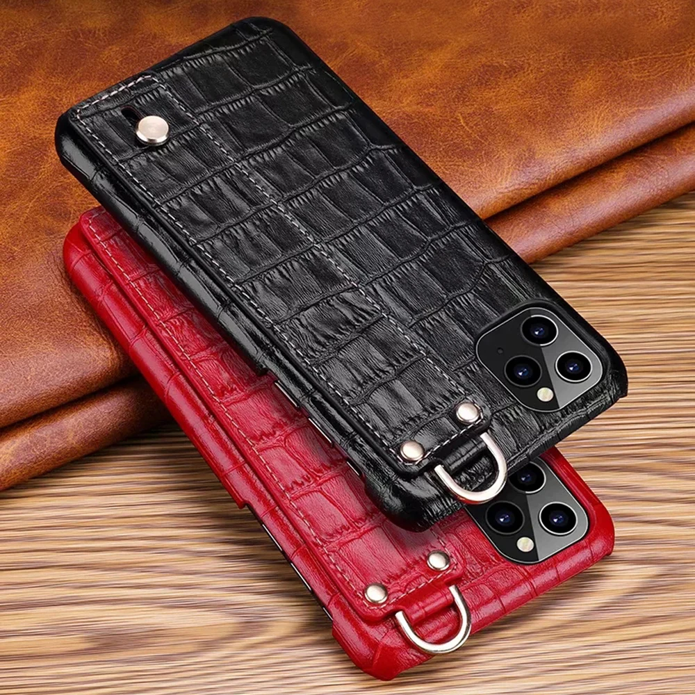 Роскошные Чехлы из натуральной кожи с текстурой крокодила для iPhone11 iPhone 11 Pro XS Max X XR