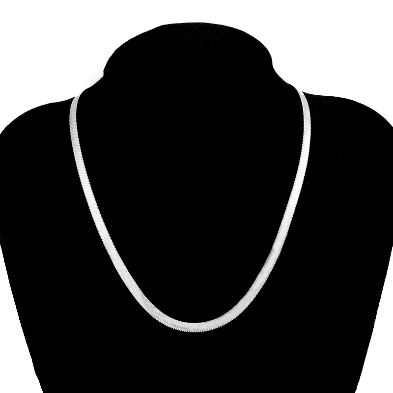 Простые Стильные змеиные ожерелья цепочки для женщин и мужчин 3 цвета вечерние