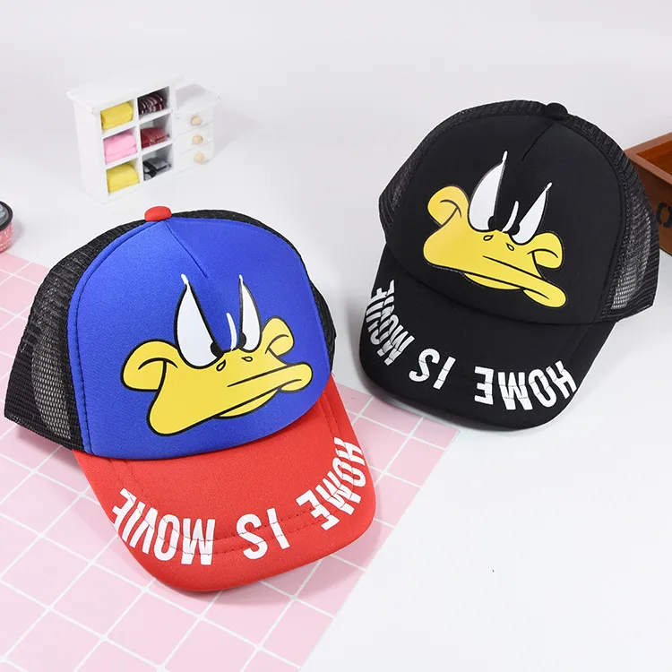Оптовая продажа новая детская хлопковая бейсбольная шляпа с принтом утки на
