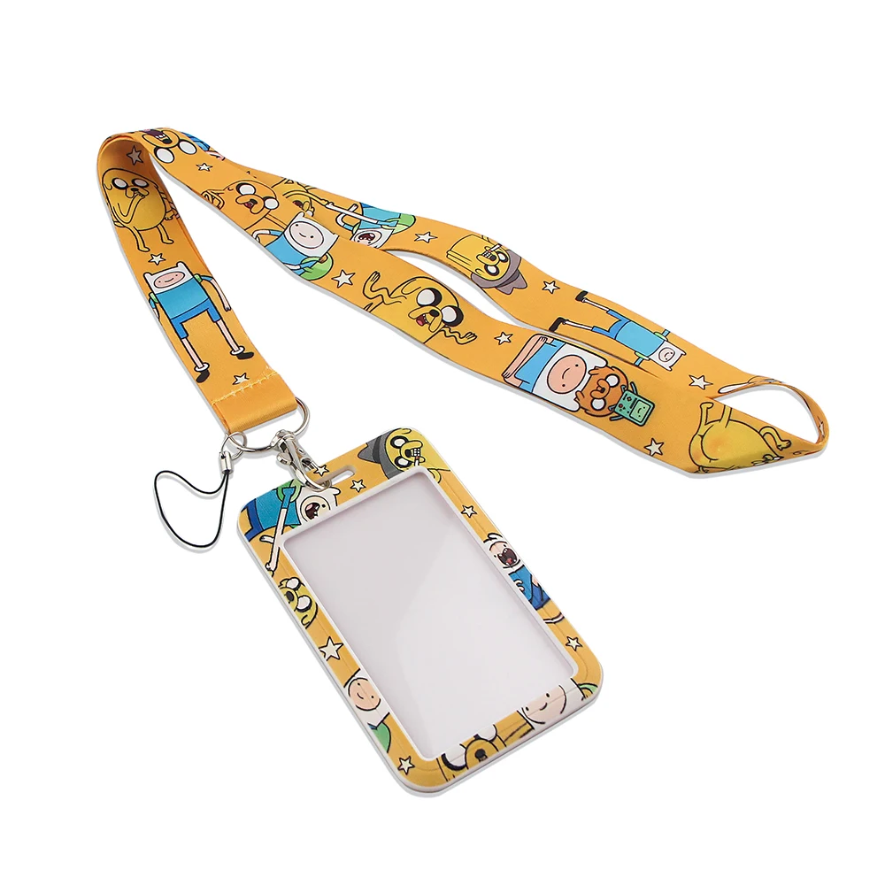 

PF320 Dongmanli Cute Anime Print Office lanyard Card ID Badge Holder Keychain Pass Gym Mobile Kids Key Holder Key Rings Gifts1