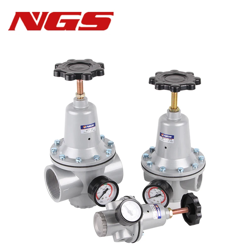 

Пневматический Регулятор Давление редукционный клапан регулирующий с манометром QTY-08/10/15/20/25/32/40/50 DN50 2 дюймов DN40 DN32