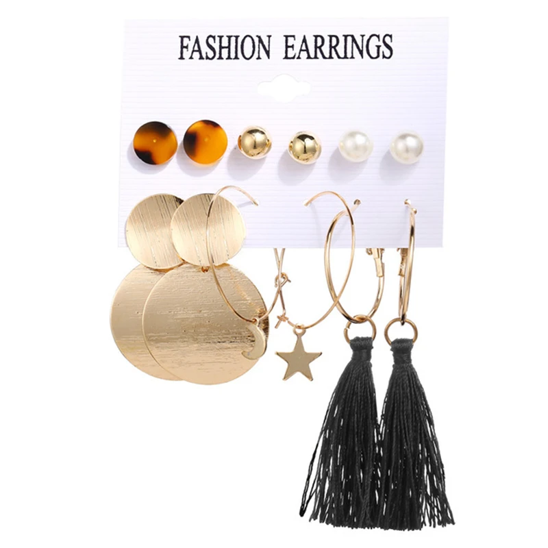 ME5508 Новинка, богемные акриловые жемчужные серьги для женщин и девушек, набор сережек с кисточками, большие серьги-капли, Brincos, Женские винтажные ювелирные изделия - Окраска металла: ME5508