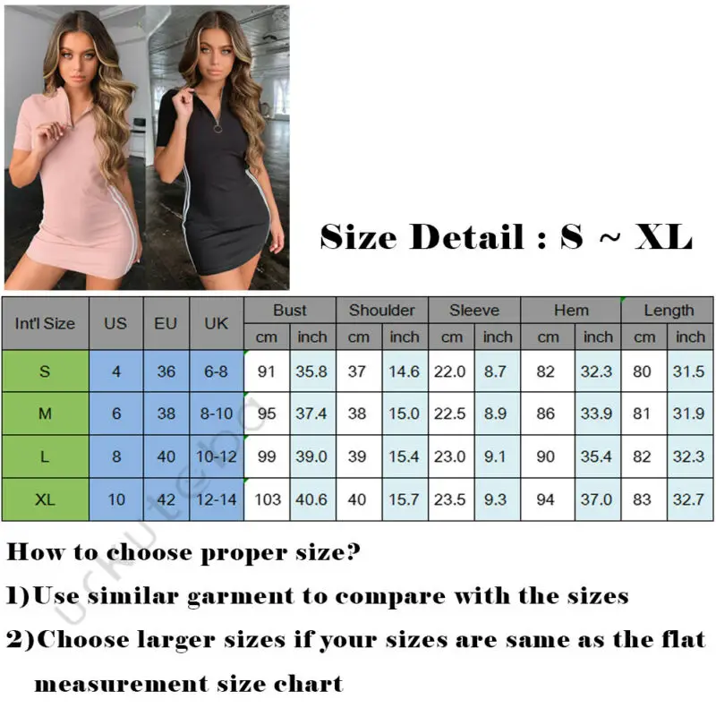 Женское облегающее платье рубашка Imcute на молнии для спортзала с коротким рукавом