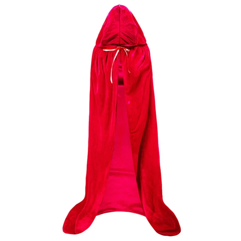 Длинный бархатный плащ с капюшоном на Рождество и Хэллоуин Верхняя одежда |