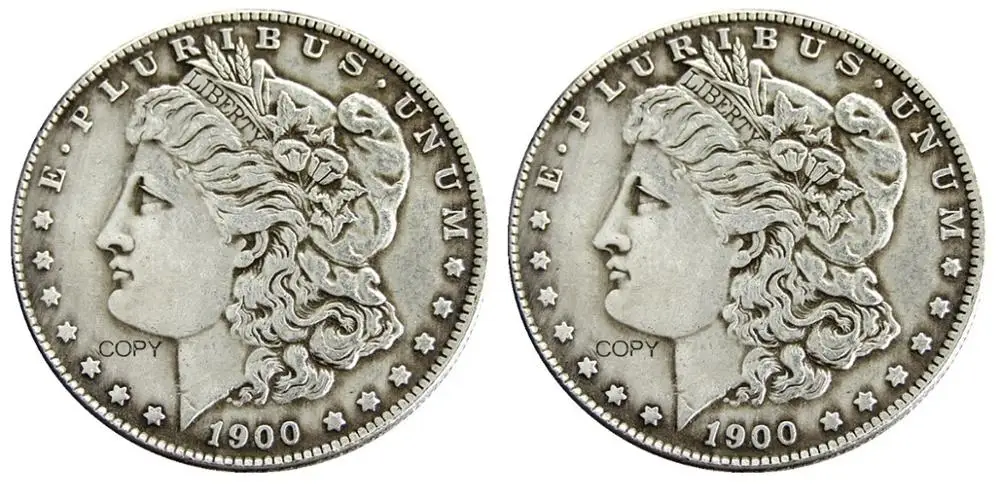 

US 1900/1900 Two Faces Morgan Dollar Silver Plated Copy Coin