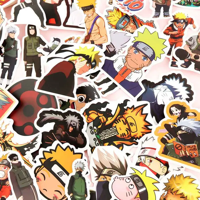 50 шт./компл. японское аниме стикеры NARUTO для чемодана багажа ноутбука скейтборд мотоцикл наклейка DIY украшения игрушки