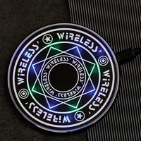10w qi wireless charger quick charge led glowing magic wireless chargers pad for iphone huawei xiaomi mobile phone fast charging