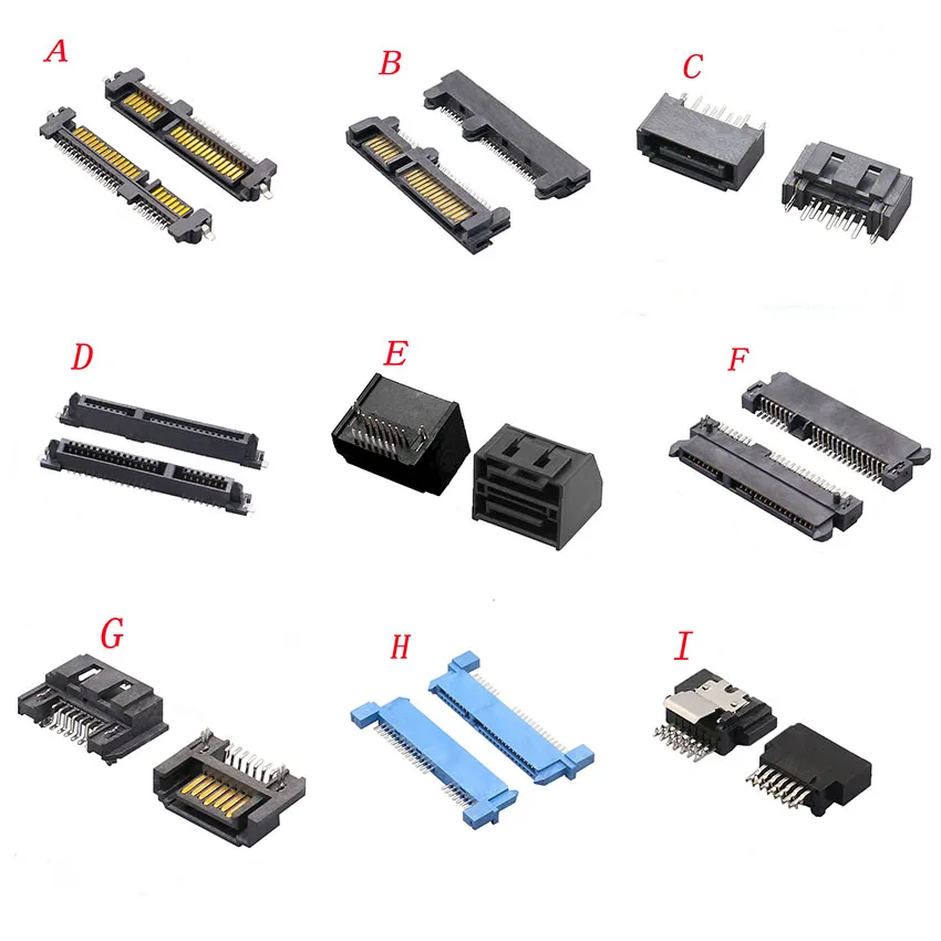 

1PCS SATA Interface Socket SSD Solid State Drive Seat 7+15P 7P 22PIN Connector