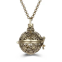 mexico music ball flowers pendant vintage butterfly aromatherapy necklace essential oil diffuser lockets 2021 pregnancy jewelry