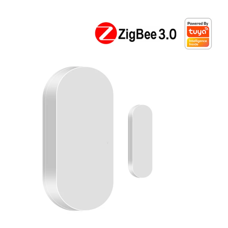 

Умный датчик для окон и дверей ZigBee, Домашняя безопасность, дистанционное управление через приложение SmartLife Tuya, голосовое управление Alexa Google ...