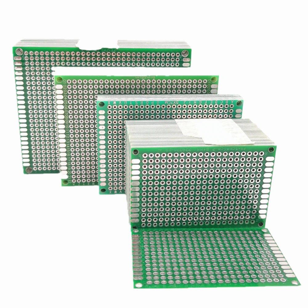 Двухсторонний медный Прототип PCB 2x8 3x7 4*6 5x7 6x8 7x9 8x12 см универсальная печатная плата