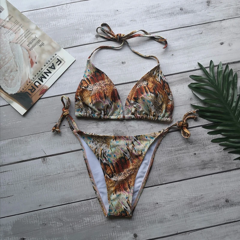 

Bikini Printing Snake Swimsuit Women Swimwear Push Up Bikini Set Biquini Brazilian Summer Beach Bathing Suit Swim Wear -40