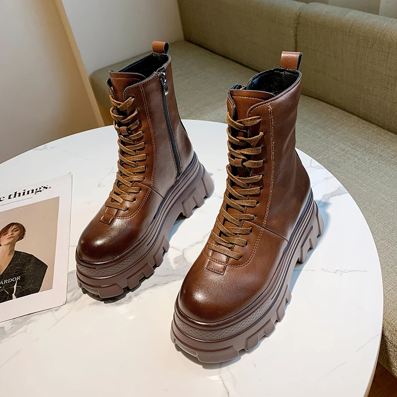 

2021 Martens Boots Women's Winter New Plus Velvet All-match Thick-soled Women's Shoes Thick Heel British Style Short Women Boots