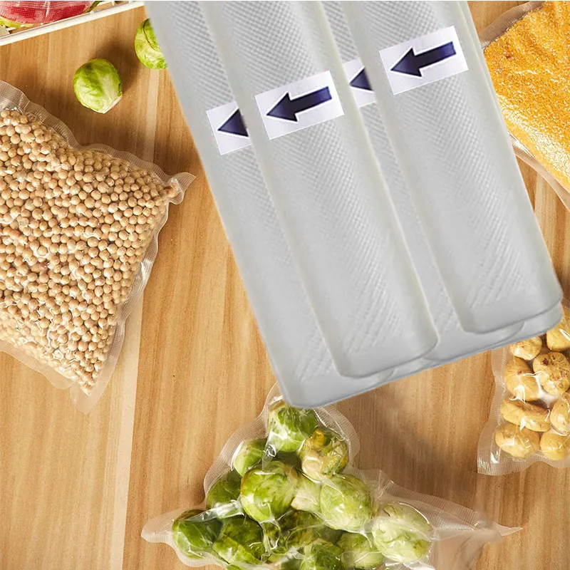 

3 Rolls/Lot Vacuum Packaging Food Fresh Long Keeping Kitchen Food Vacuum Bag Storage Bags 12/15/20/25/28cm*500cm