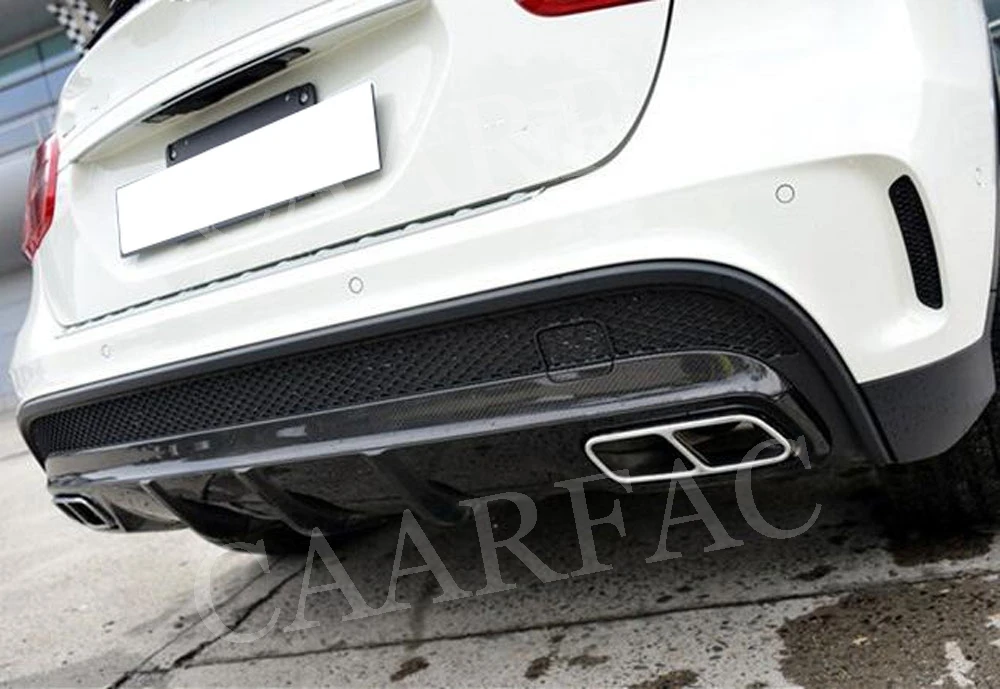 Для X456 задний диффузор губ планки с 4 Выпускной советы для Benz GLA класса X156 GLA45 Спорт- ABS задний бампер Hugger
