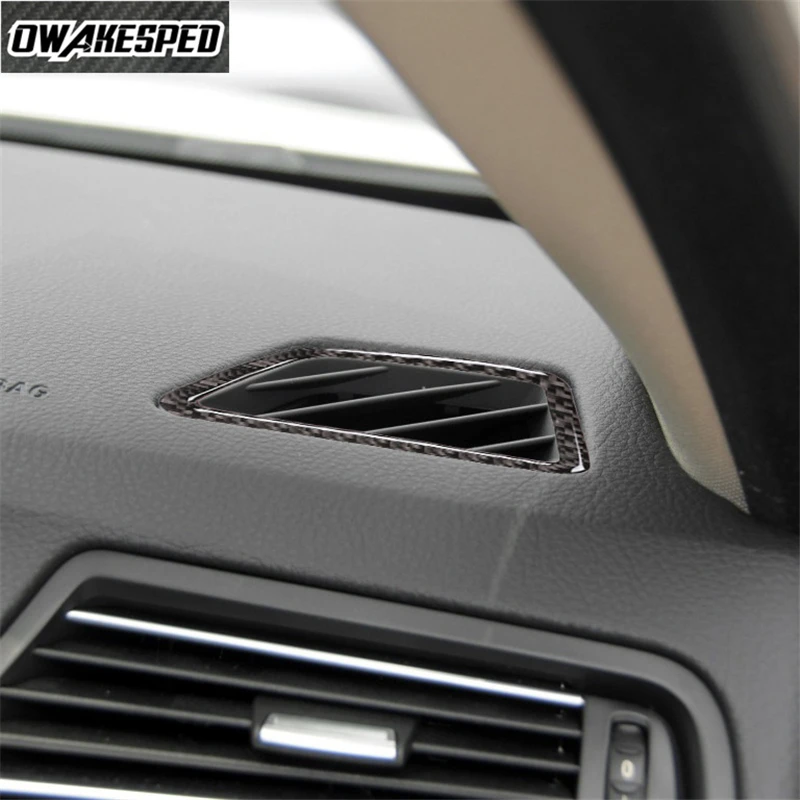 

Для BMW 5 серии F10 2011-2017, аксессуары для интерьера, автомобильная приборная панель, выпуск воздуха, наклейка из углеродного волокна