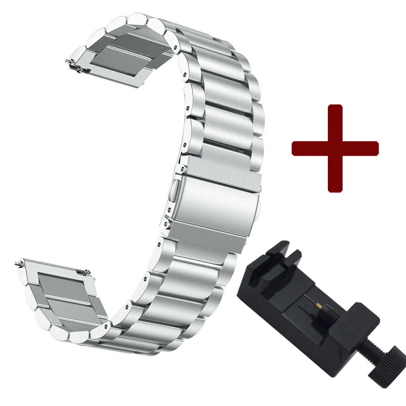 Style 1 silver OULUCCI для amazfit ремешок Bip 20 мм 22 мм сменный ремешок для часов Amazfit GTR 47 мм ремешок для huawei Watch GT GT2 ремешок для часов - Цвет: Style 1 silver