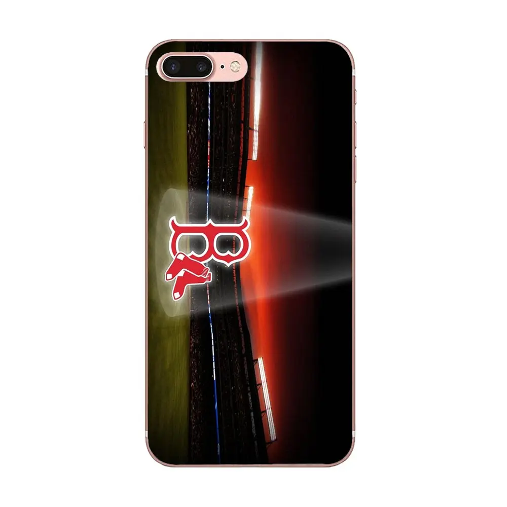 Красный бренд Sox заказной узор прозрачный мягкий чехол для Apple iPhone 4 4S 5 5C 5S SE SE2 6S 7 8